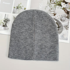 Snake Cross Jacquard Gothic Beanie Gray Skull Cap Y2K Knit Hat