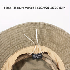 Star Patch Western Bucket Hat Distressed Cowboy Hat Outdoor Fishing Hiking Booni