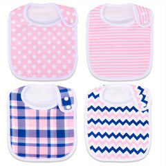 4 Pcs Baby Bandana Drool Bibs Set 100% Organic Cotton for Girls Newborn