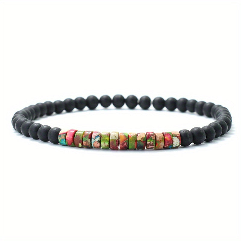 Men's Frosted Stone Beads Bracelet Gift For Men