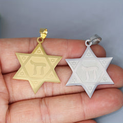 Star Of David Keychain Hexagram Pendant Key Chains Stainless Steel