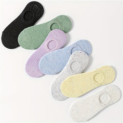 7 Pairs Lightweight Ribbed Ankle Socks Soft & Comfortable Women's Stockings