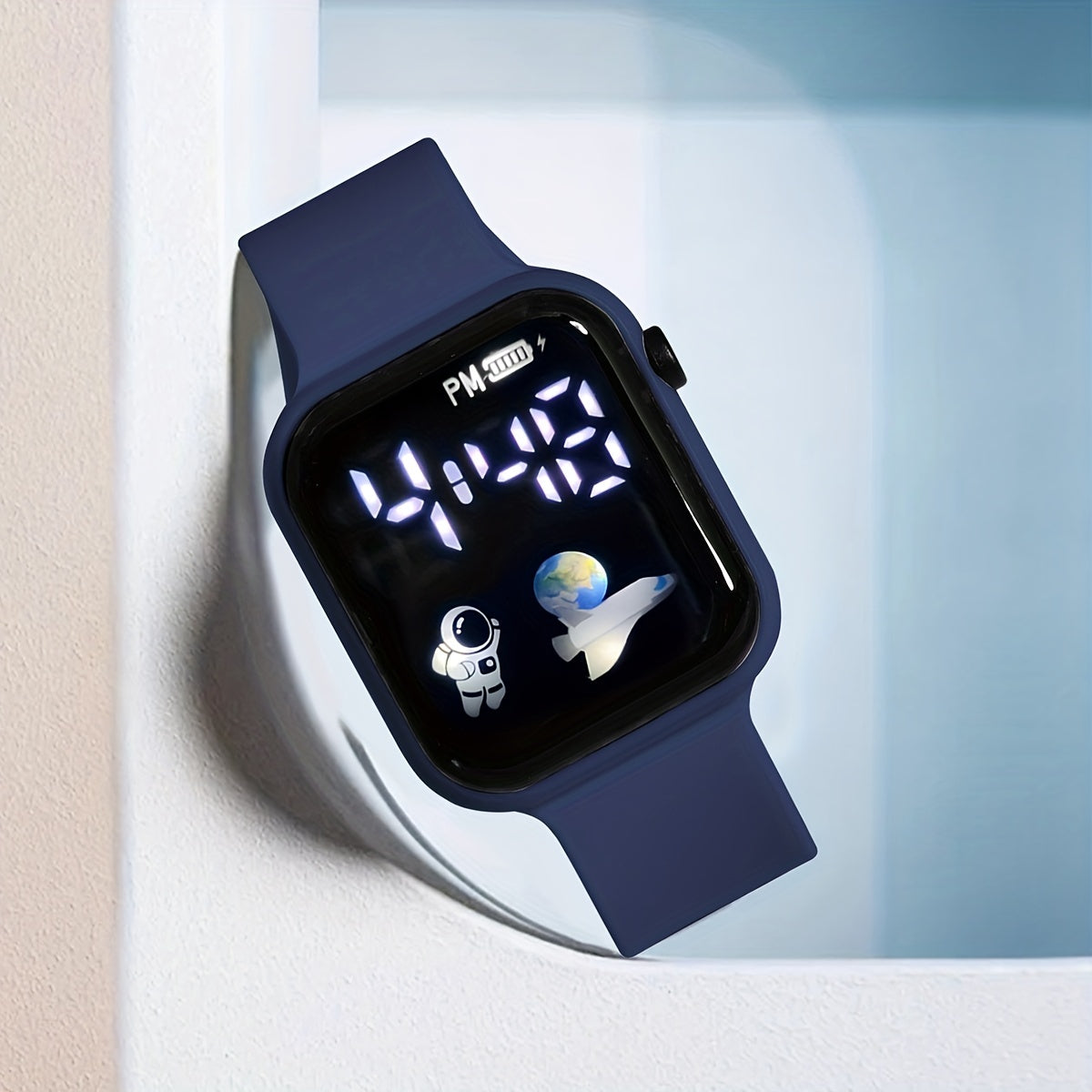 Astronaut Pattern Digital Screen Watch for Boys Girls Teens