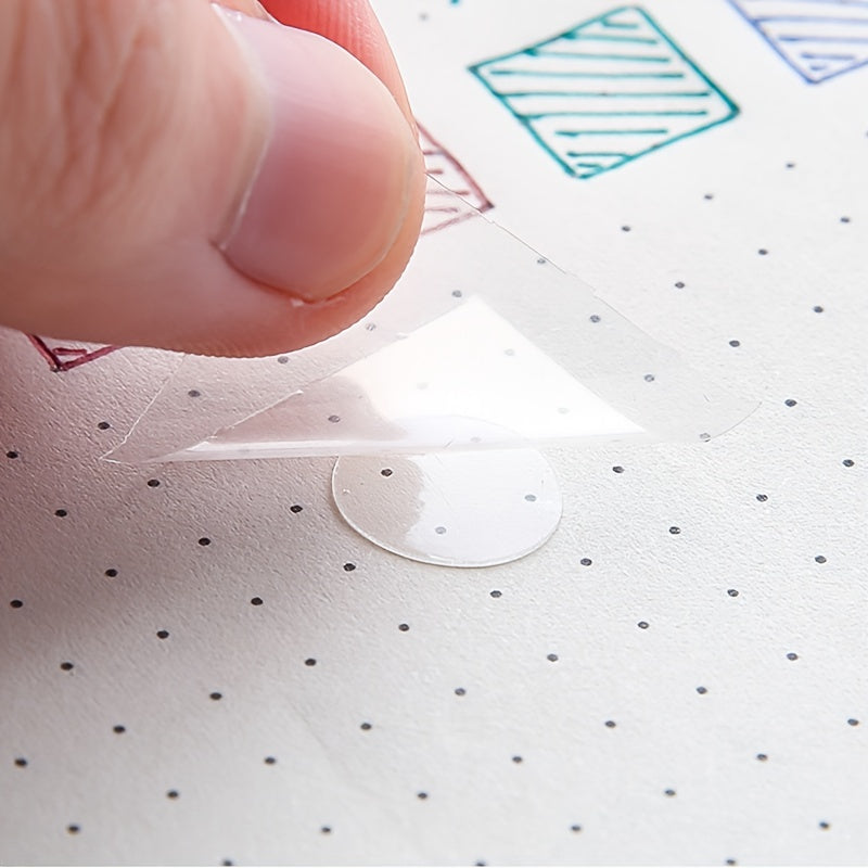100pcs Transparent Double-sided Adhesive Tape for Scrapbook Crafts