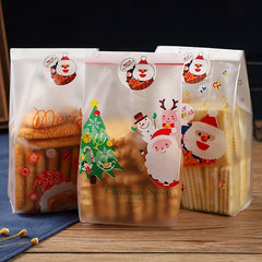 10pcs Christmas Gift Bags Santa Claus Goodie Bags