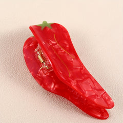 Acetate Pepper Shape Hair Claw for Women Girls