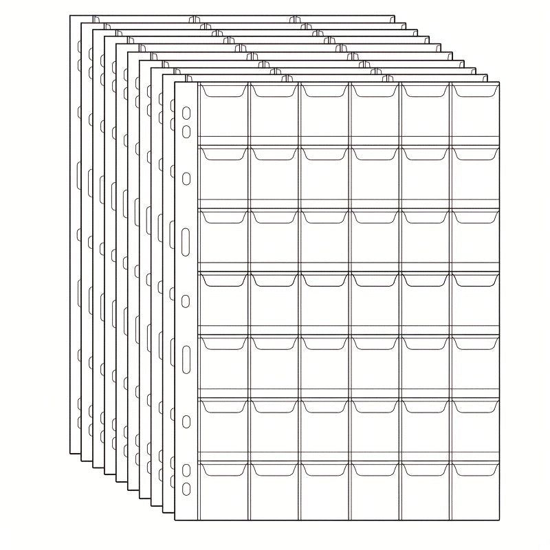 Coin Stamp Collection Inner Page 20 Grids Storage Book