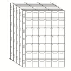 Coin Stamp Collection Inner Page 20 Grids Storage Book