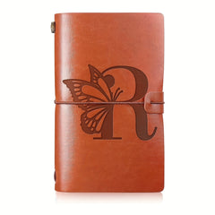 Personalized Initial PU Leather Journal Refillable Notebook
