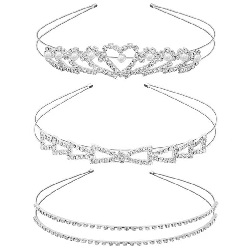 Crystal Flower Leaves Headband Tiara for Wedding