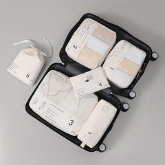 6pc Zipper Travel Storage Bag Mesh Clothing Sort