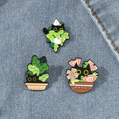 Funny Hiding Cat Enamel Pins Metal Paint Badges For Backpacks Clothing