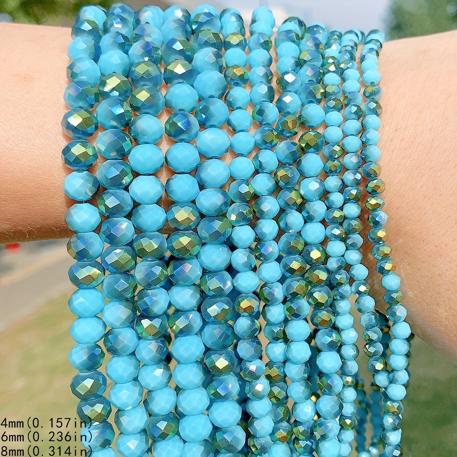 60-80-110pcs Lake Crystal Beads 4-8mm DIY Bracelet Jewelry Making