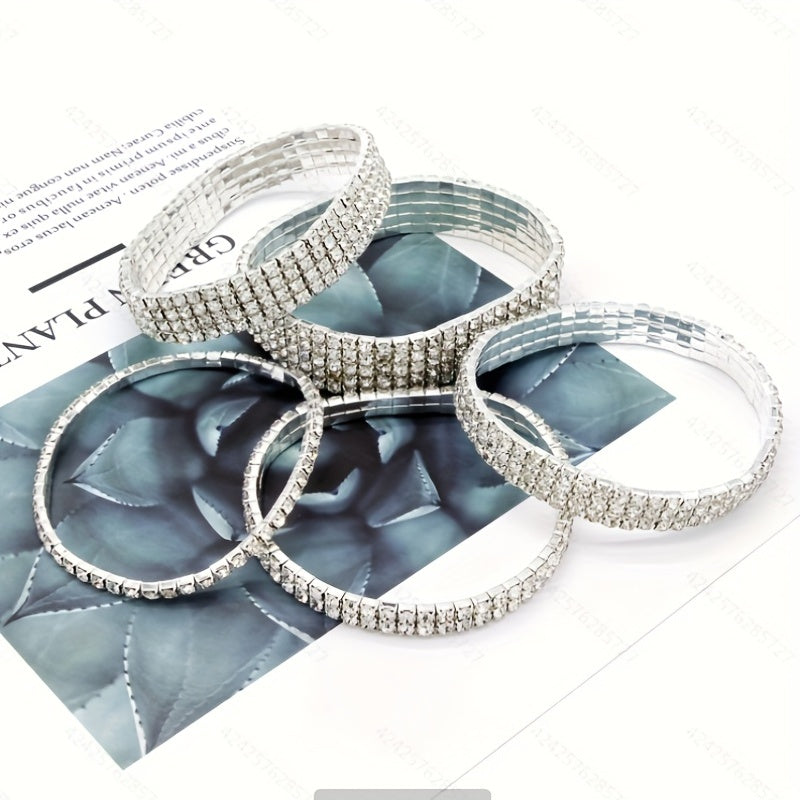 Men's Zircon Anklet Bracelet Dainty Faux Diamond Stretchy Anklet