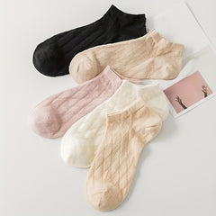 5 Pairs Low Cut Socks Women's Stockings & Hosiery