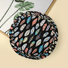 Leaves Print Bucket Hat Casual Fisherman Cap Women