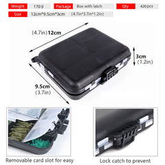 420 Piece Carp Fishing Kit Hooks Materials Portable Box Bass Silver Carp