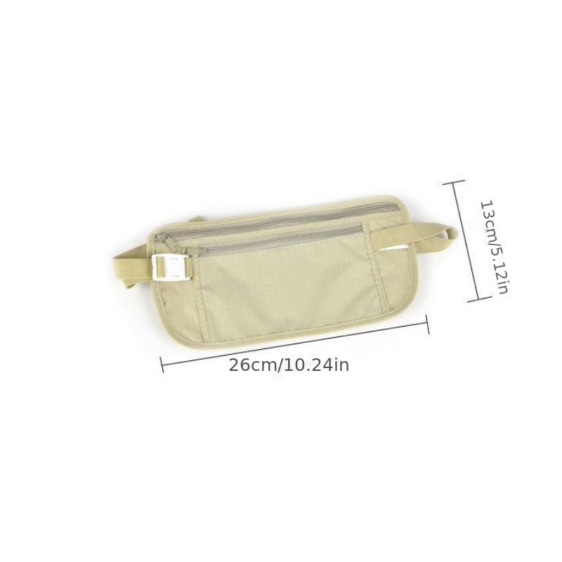 Outdoor Close fitting Sports Waist Bag Waterproof Anti theft Invisible