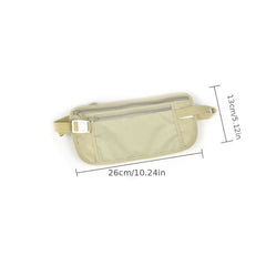 Outdoor Close fitting Sports Waist Bag Waterproof Anti theft Invisible