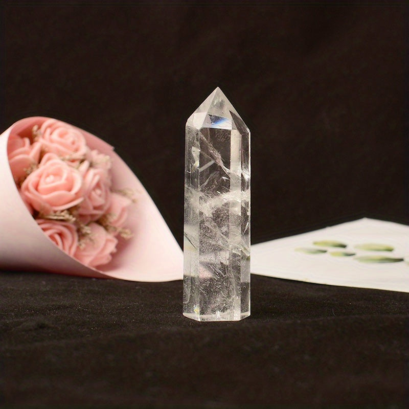 Healing Crystal Wand Amethyst Rose Quartz for Energy and Stress Relief