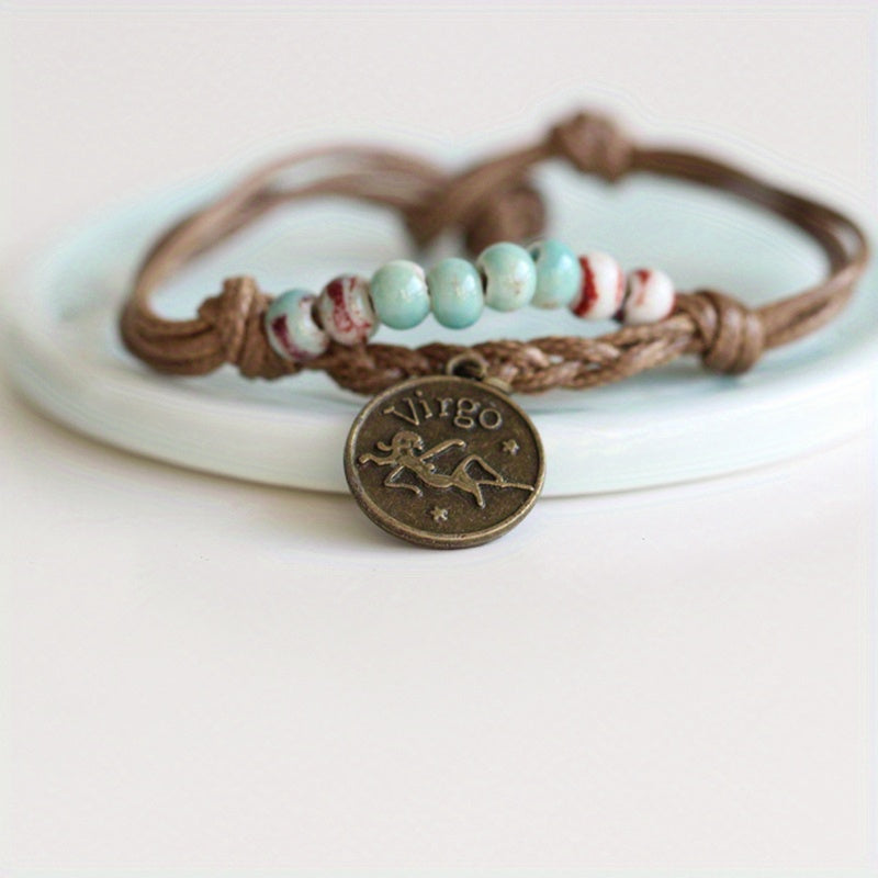 12 Constellation Retro Bracelet for Men