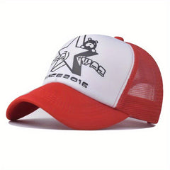 Star & Bear Graphic Mesh Baseball Cap