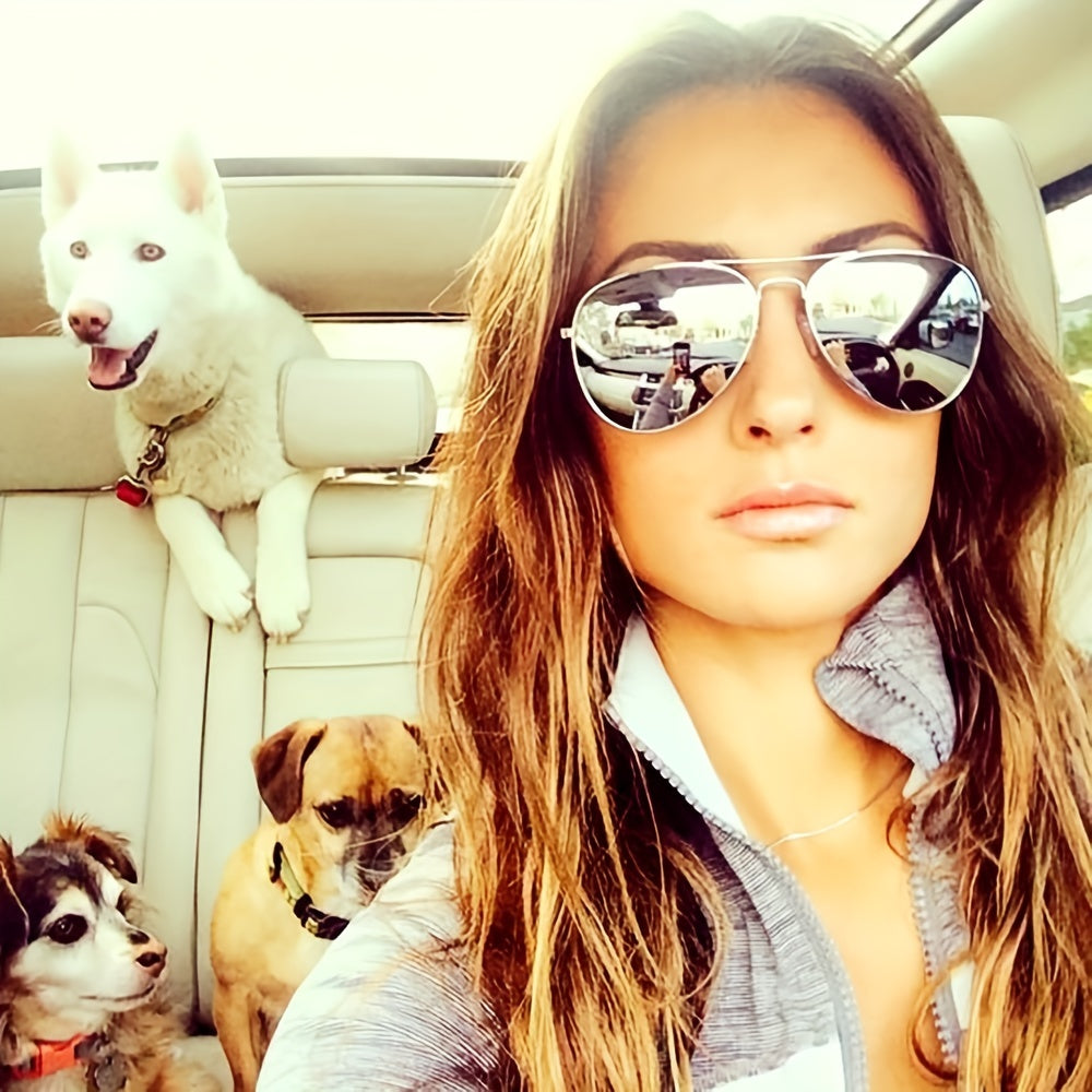 Aviator Sunglasses for Women Men Mirrored UV400 Driving Sun Shades