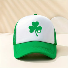 Peach Heart Lip Lucky Clover Baseball Cap Trucker Hat