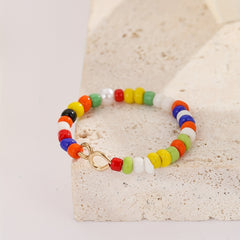 Boho Colorful Beads Ring 18k Plated Summer Vacation Decor