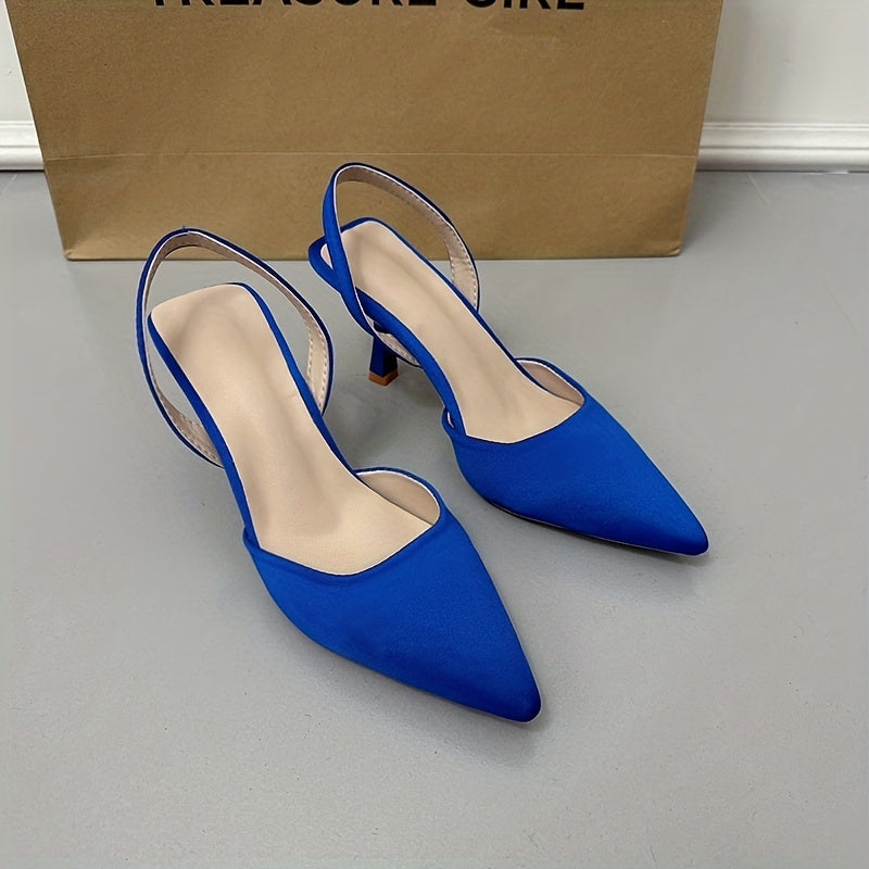 Women's Slingback Stiletto Heels Ankle Strap Sandals Dress Shoes