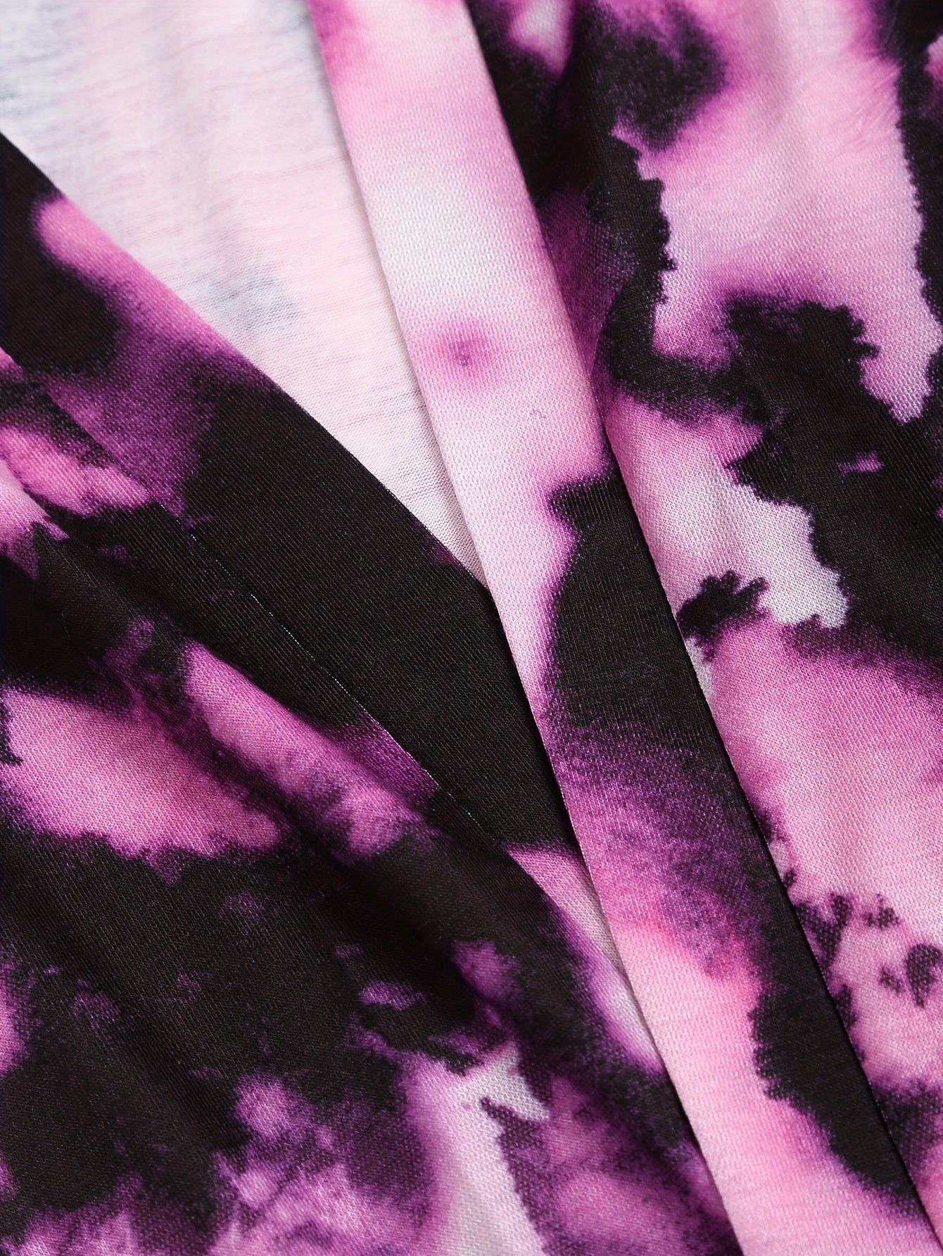  Tie Dye Half Sleeve Open Front Cardigan