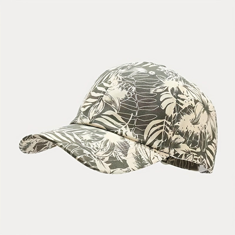 Tropical Leaves Curved Eaves Baseball Cap for Men and Women