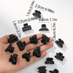 18PCS Rubber Frosted Square Hair Claw Hair Clip Hair Accessory