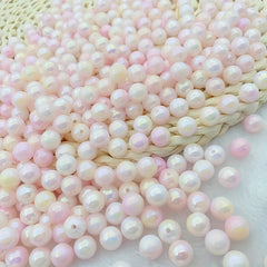 30PCS 10MM Pink Gradient Acrylic Round Beads DIY Jewelry Making Crafts