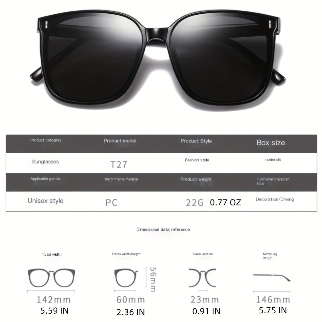 UV Protection Sunglasses Square Frame Men Women