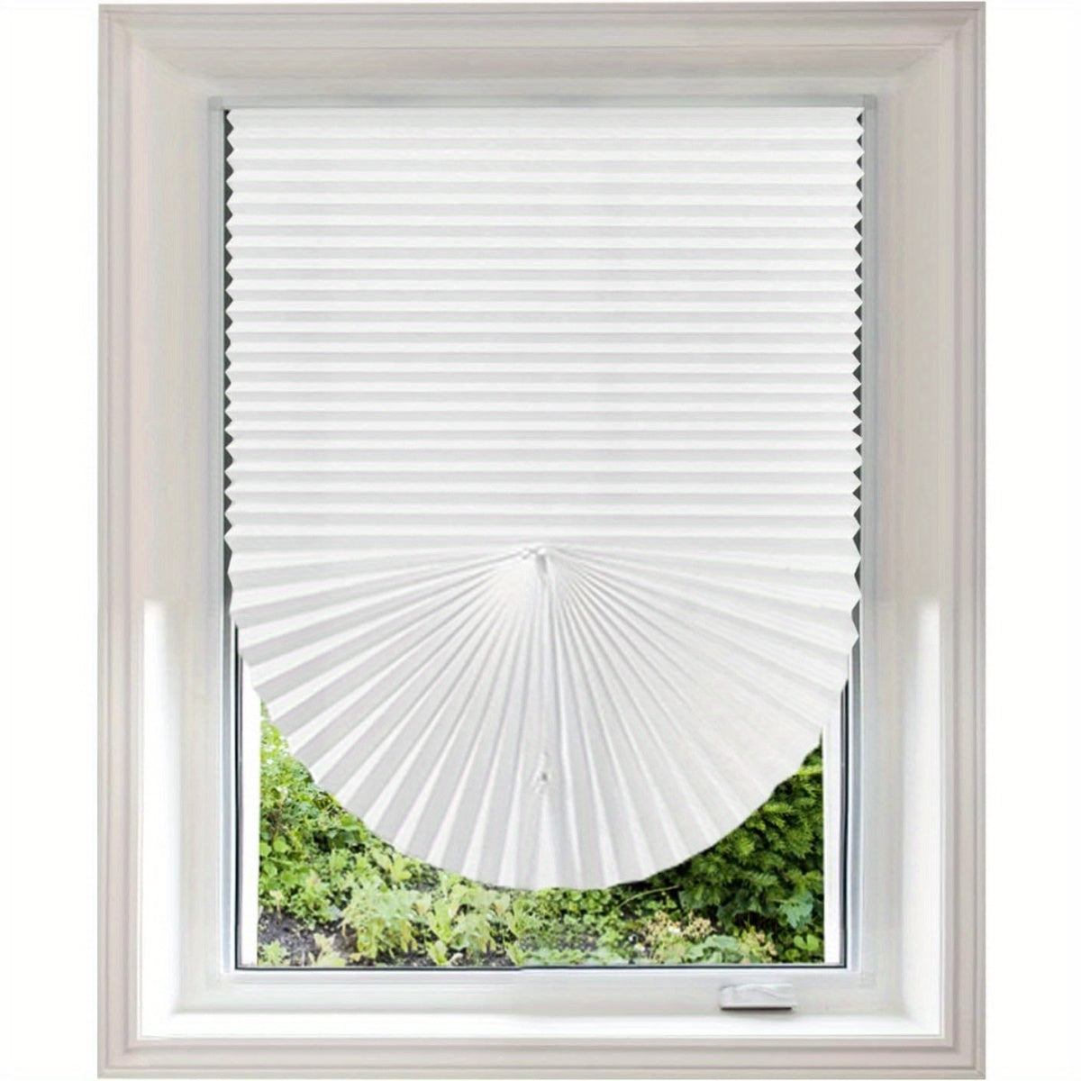 1pc Pleated Fabric Shades No Tools Temporary Window Blinds
