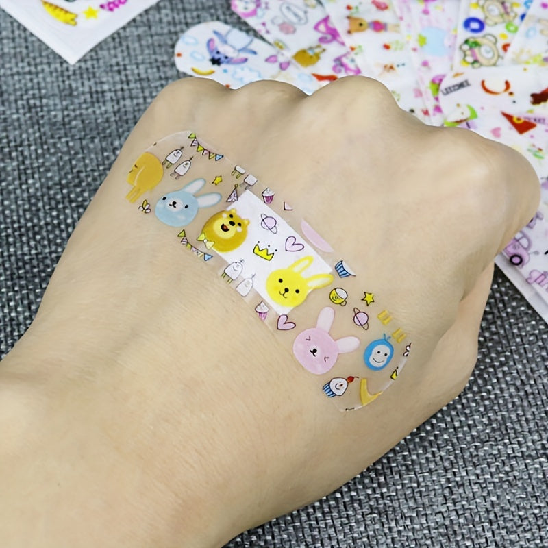 120PCS Transparent PE Cartoon Bandages Stickers