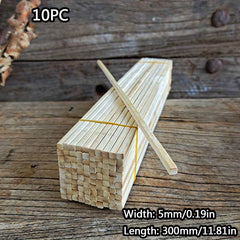 10pcs 11.81in Bamboo Strips for DIY Model Building Construction