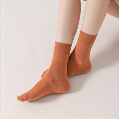 10 Pairs Women's Solid Comfy & Breathable Socks