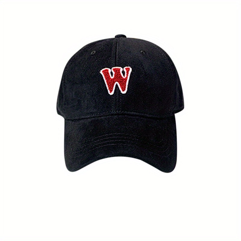 W Embroidery Baseball Cap Casual Women Sun Hat Outdoor Sunscreen Sports Hats