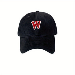 W Embroidery Baseball Cap Casual Women Sun Hat Outdoor Sunscreen Sports Hats