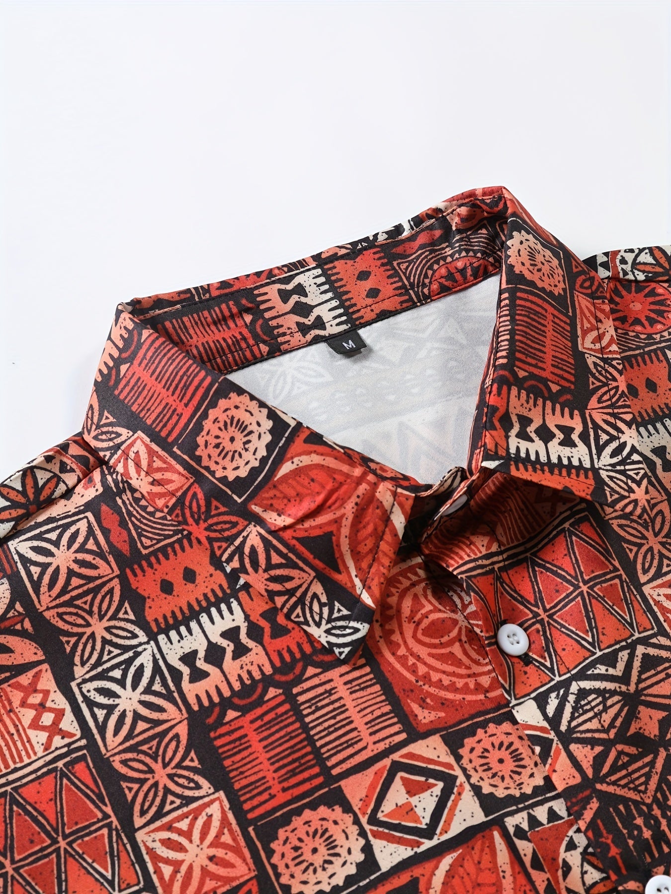 Men's Hawaiian Shirt Allover Print Button Up Short Sleeve for Beach Vacation