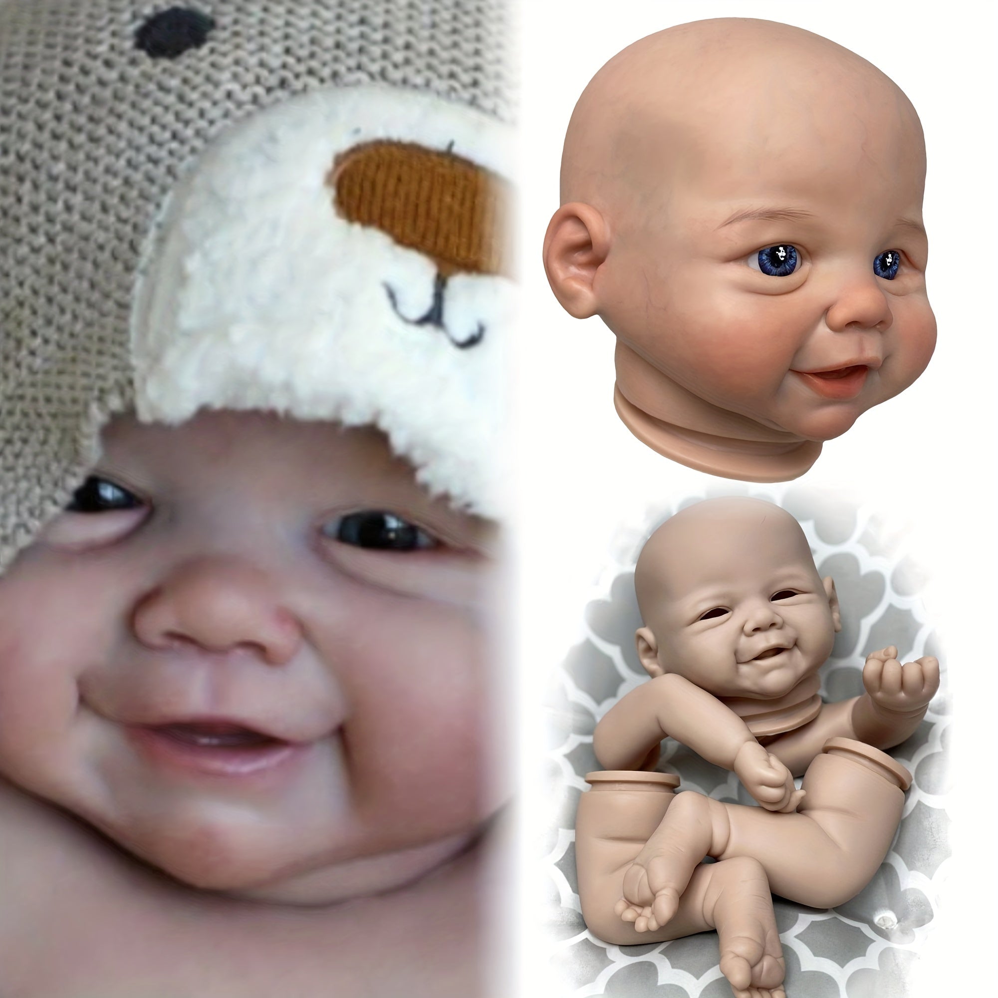 3D Painted and Unpainted Vivienne Reborn Doll Kits DIY Bebe Reborn Kits