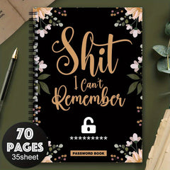 Humorous Floral Password Notebook 1pc