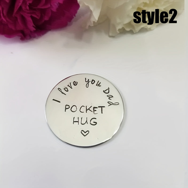 Men's POCKET HUG Love Token I Love You Dad Father's Gift