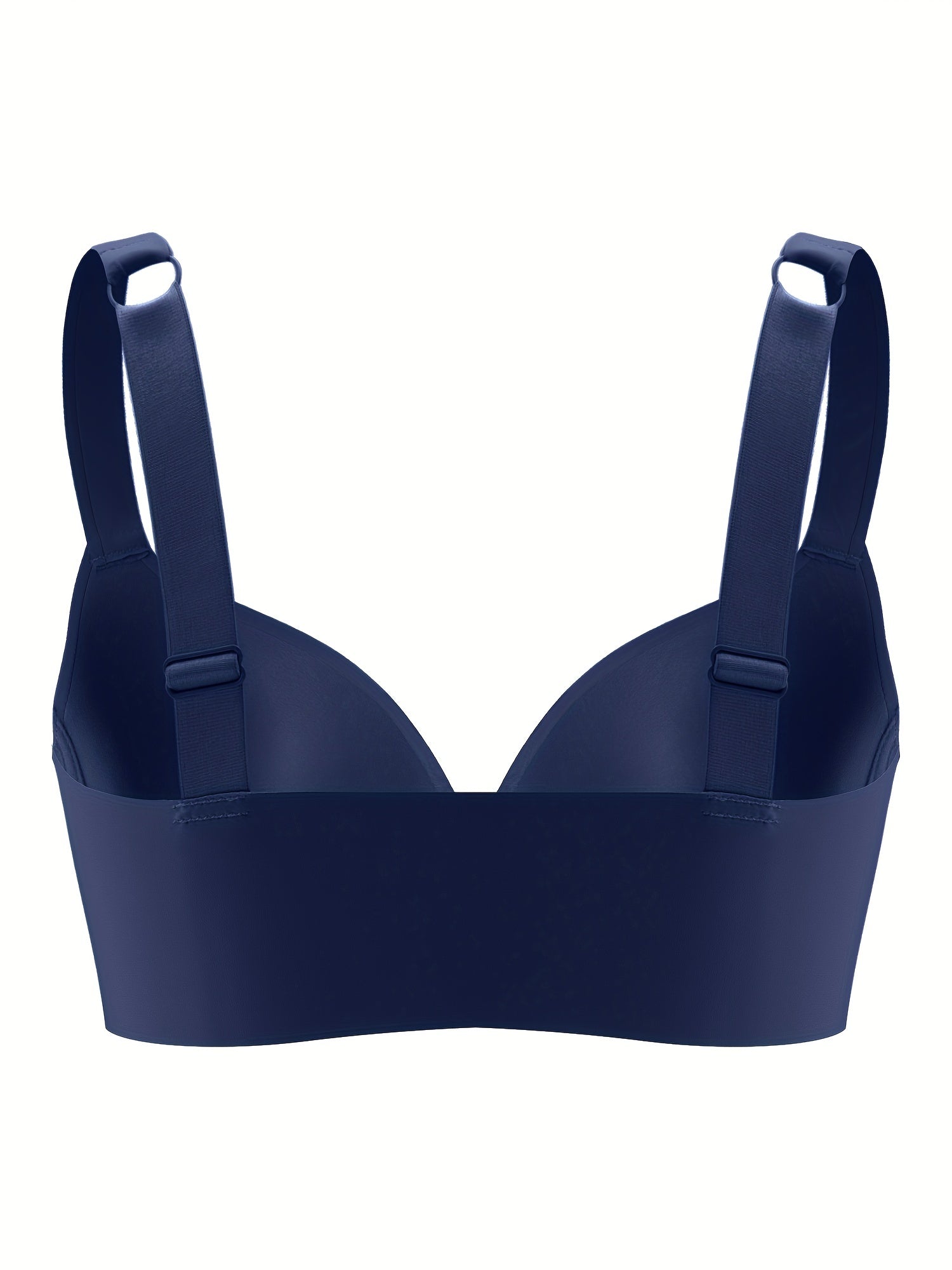 Solid Comfort Bra Plus Size Front Closure Wide Strap Bralette