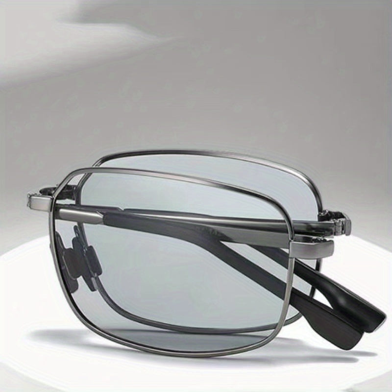 Men's Polarized Photochromic Folding Sunglasses UV Protection
