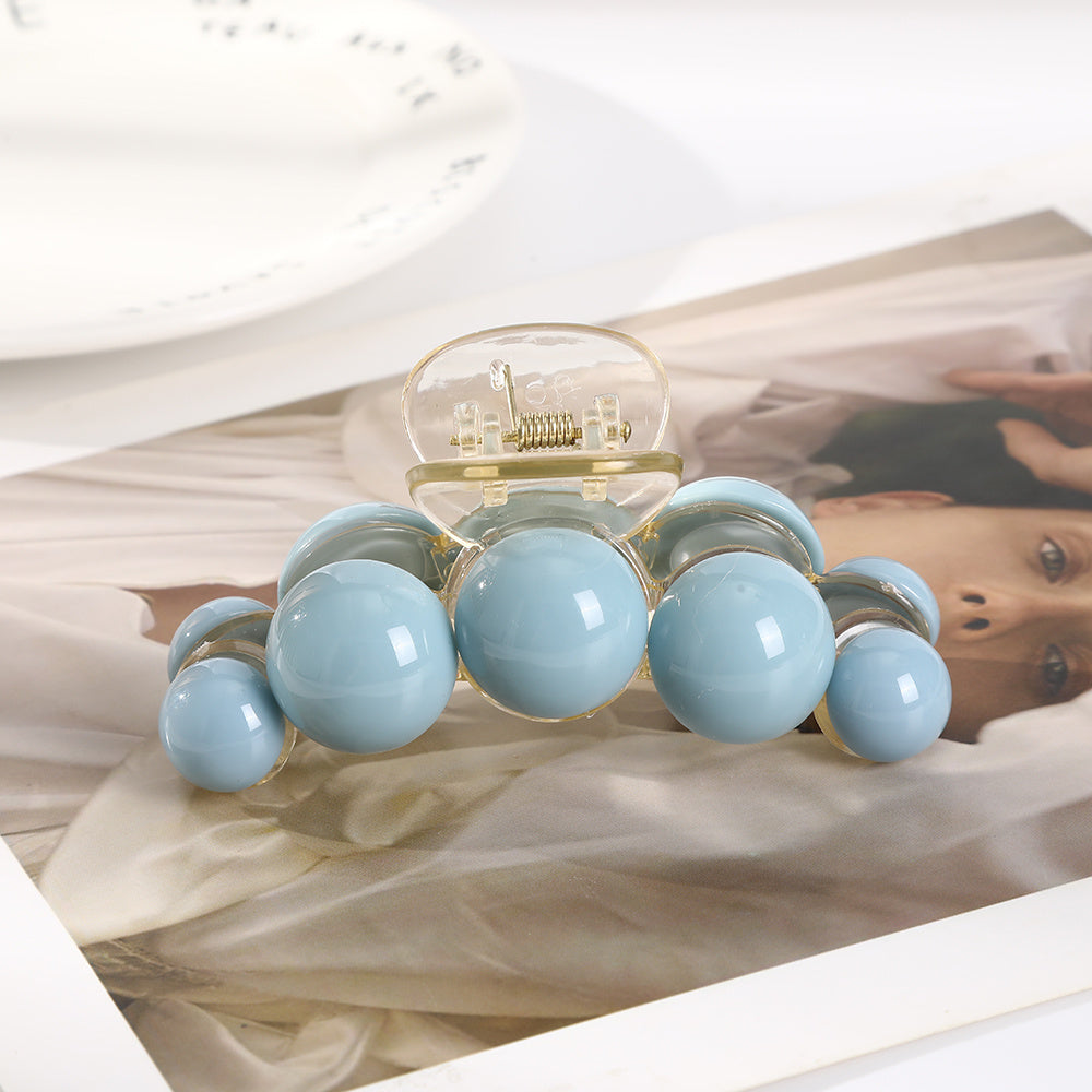 Glossy Ball Decor Hair Claw Clip Style Hair Claw Nonslip