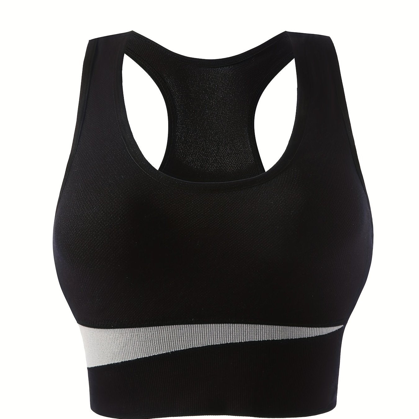 Colorblock Wireless Sports Bra Racerback Tank Bra