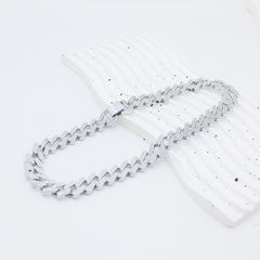 Cuban Link Rhinestone Chain Necklace